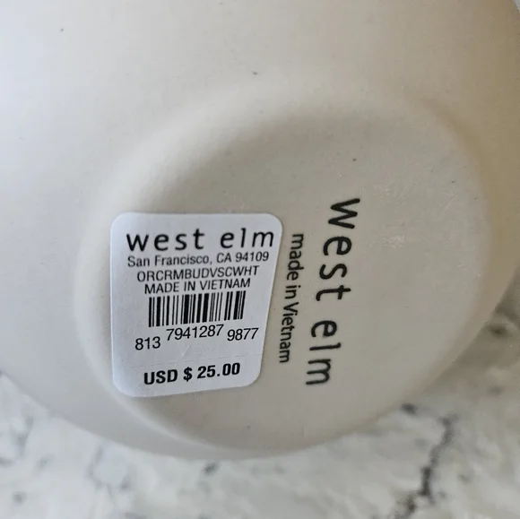 West Elm Organic Ceramic Taupe Bud Vase - Picture 7 of 8